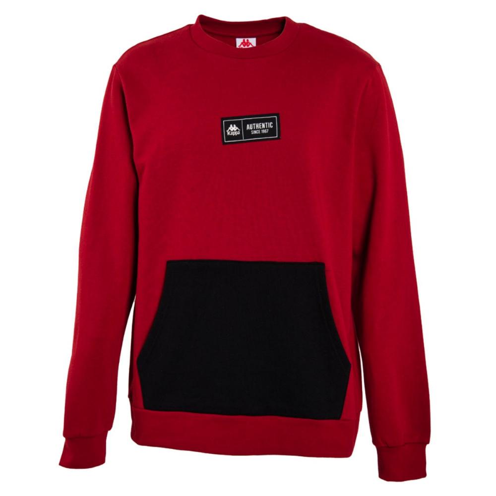 Poleron Men Crew Red Black