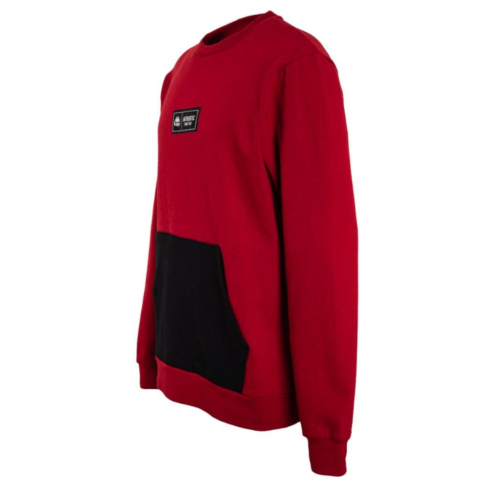 Poleron Men Crew Red Black