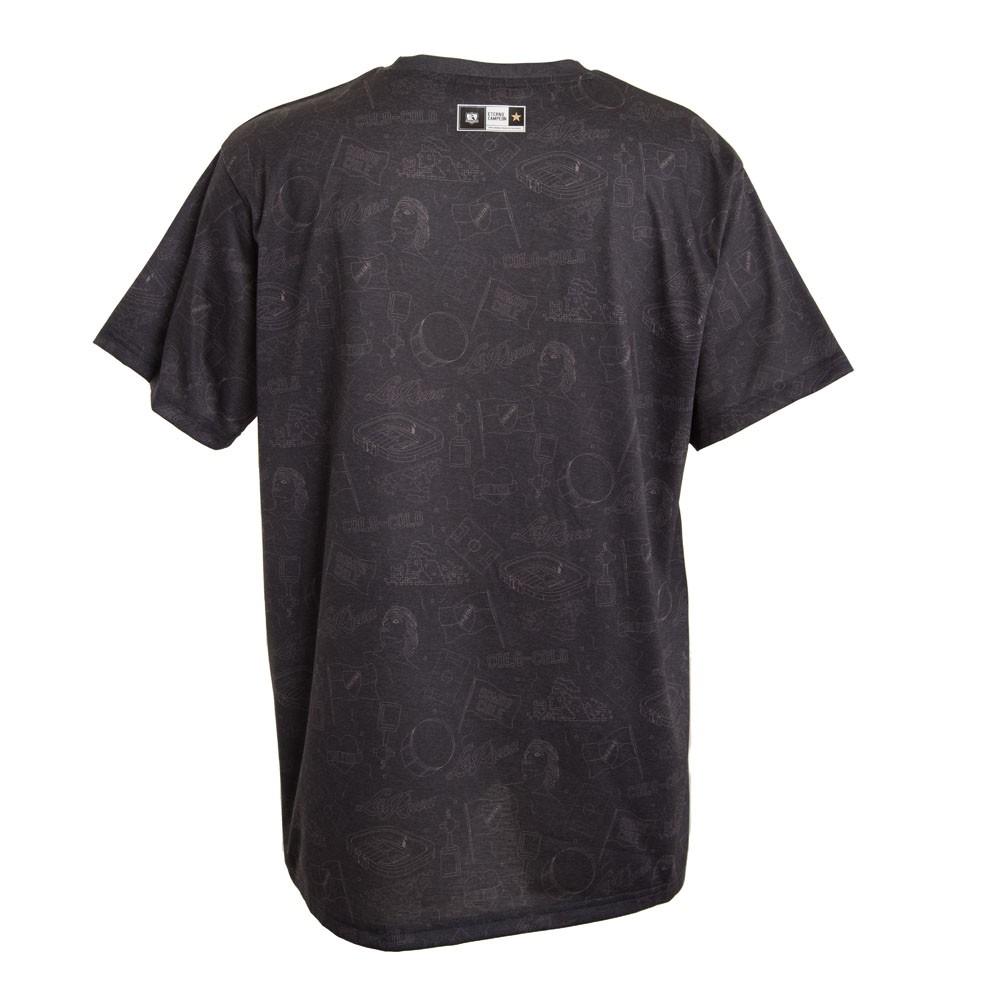 Polera Colo Colo Urbano " Simbolos" Gris