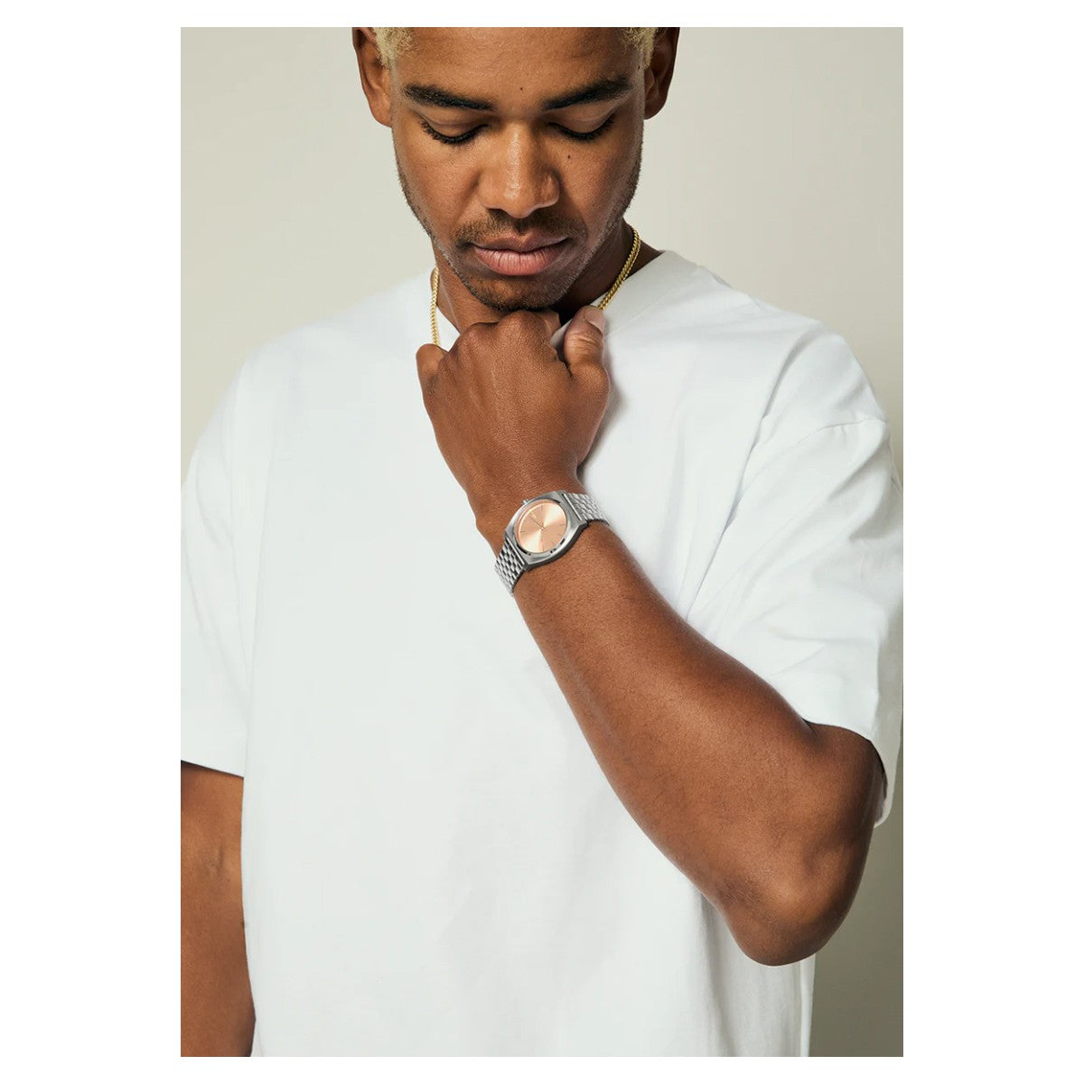 Reloj Nixon Time Teller Silver Coral