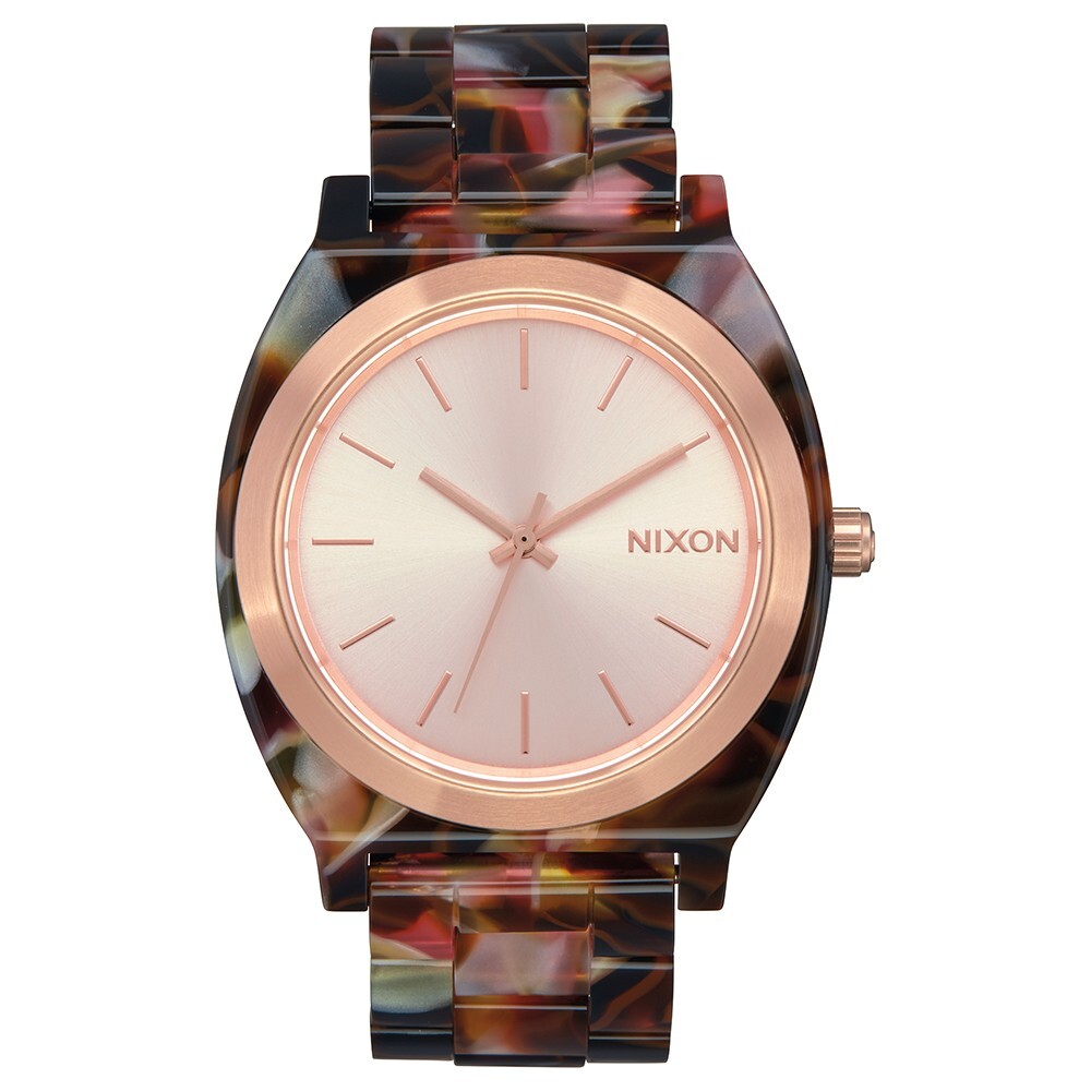 Reloj Nixon Time Teller Acetate Rose Gold Pink Tortoise