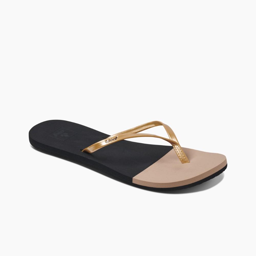 Sandalia Bliss Toe Dip Black Gold