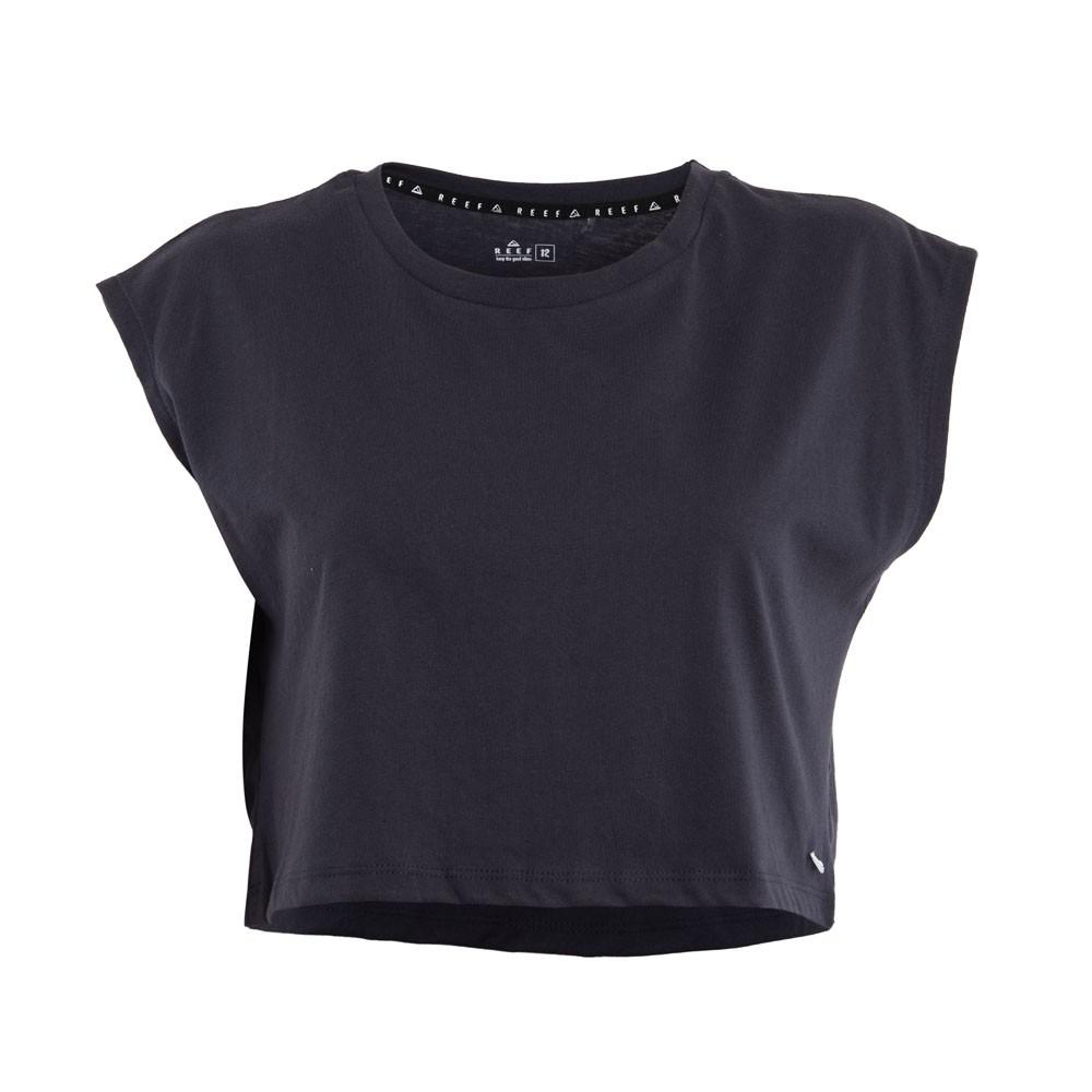 Polera Kids Crop Top Dark Grey Palm California