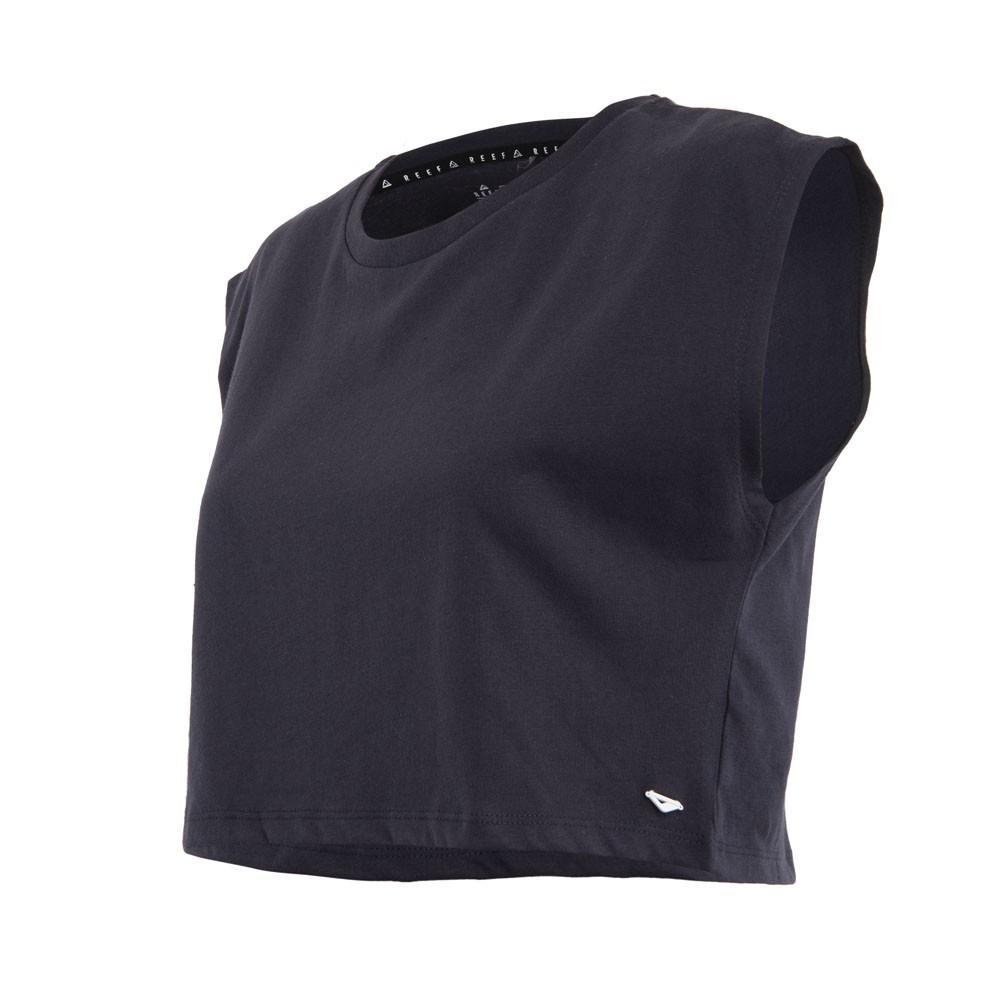 Polera Kids Crop Top Dark Grey Palm California