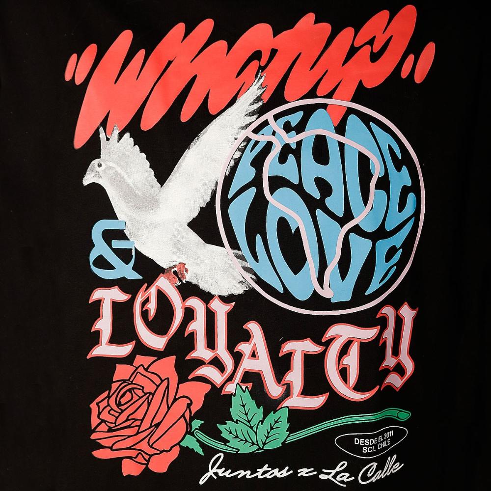 Polera Oversize Peace Black