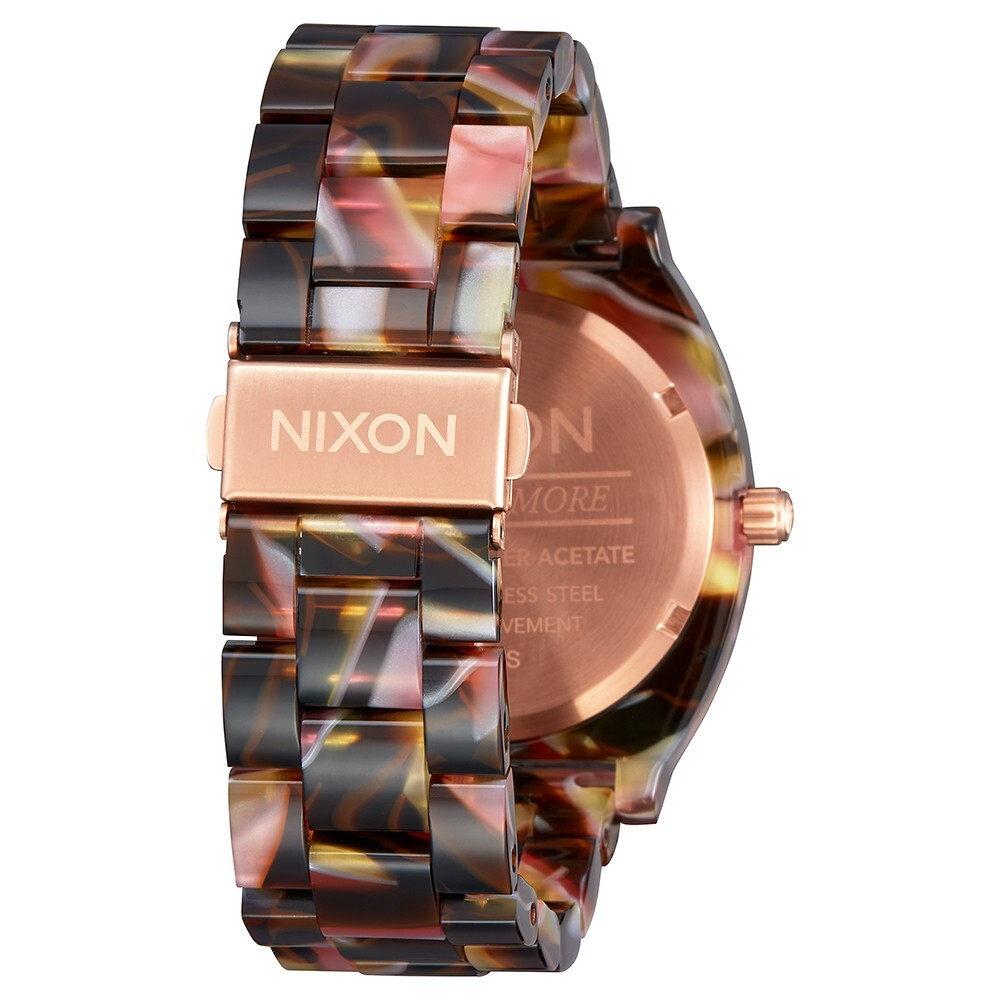 Reloj Nixon Time Teller Acetate Rose Gold Pink Tortoise