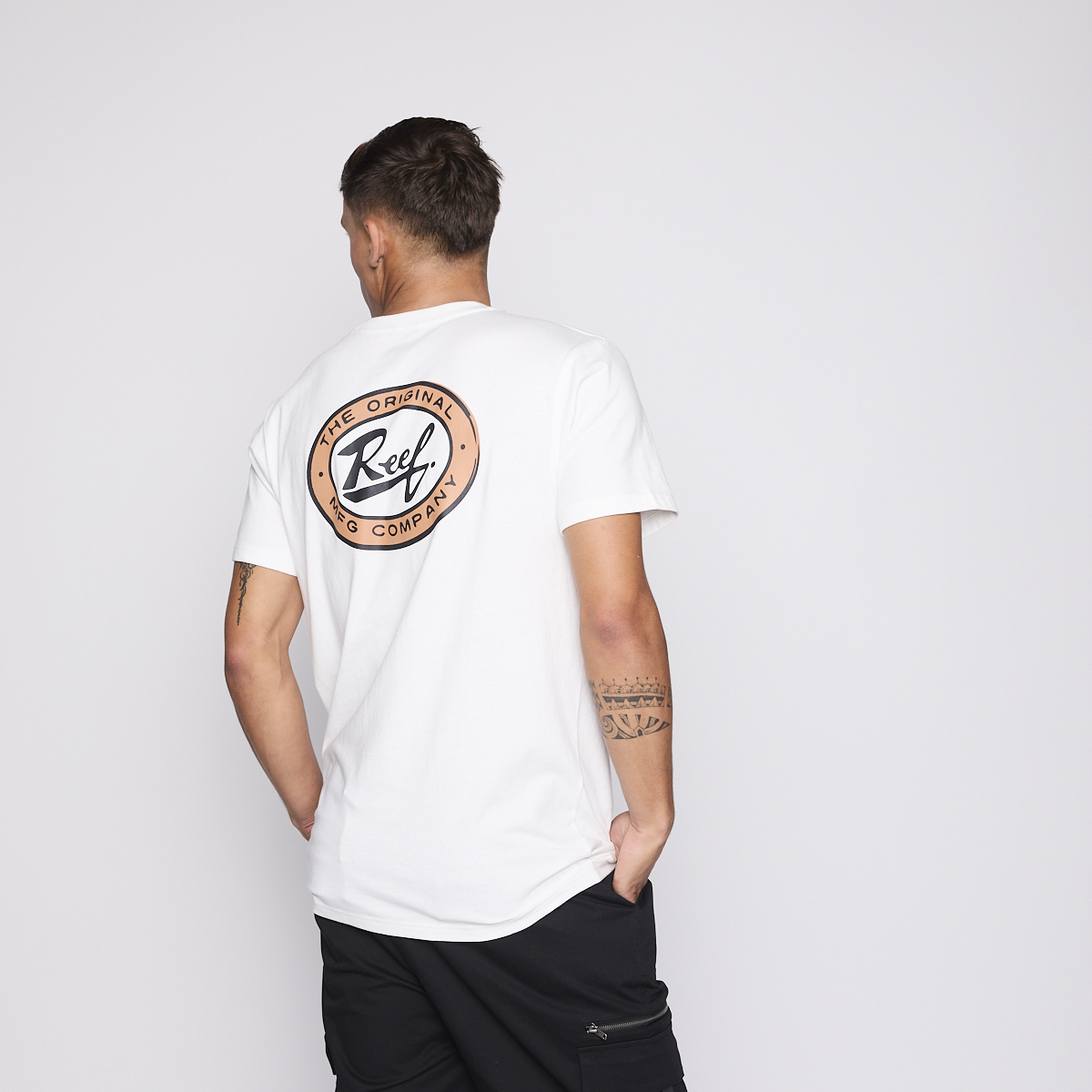Polera Reef Men Surf Vibes White