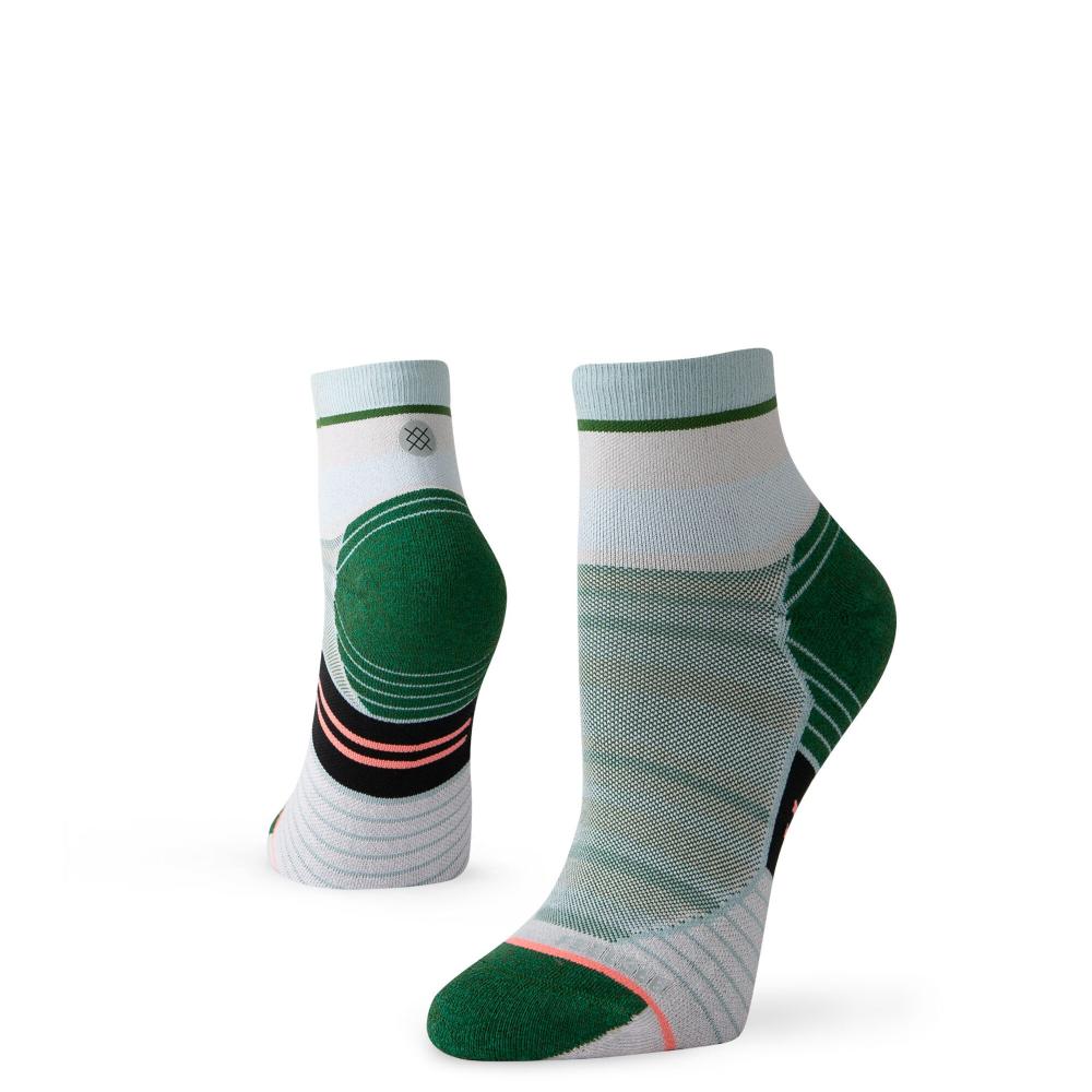 Stance Sock Women Varsity Stripe Qtr Green