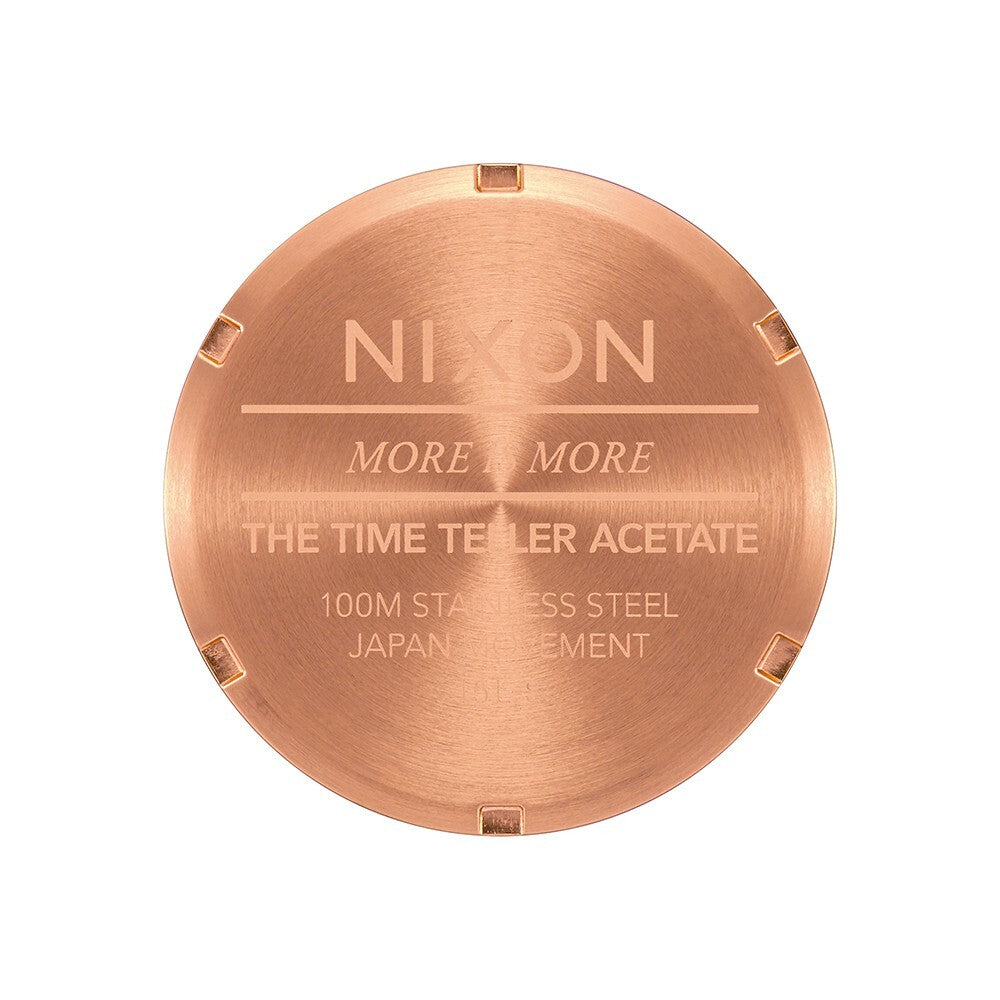Reloj Nixon Time Teller Acetate Rose Gold Pink Tortoise