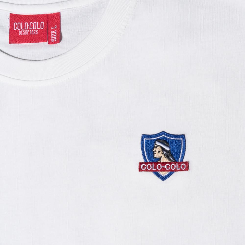 Polera Colo Colo Hombre Insignia Blanco
