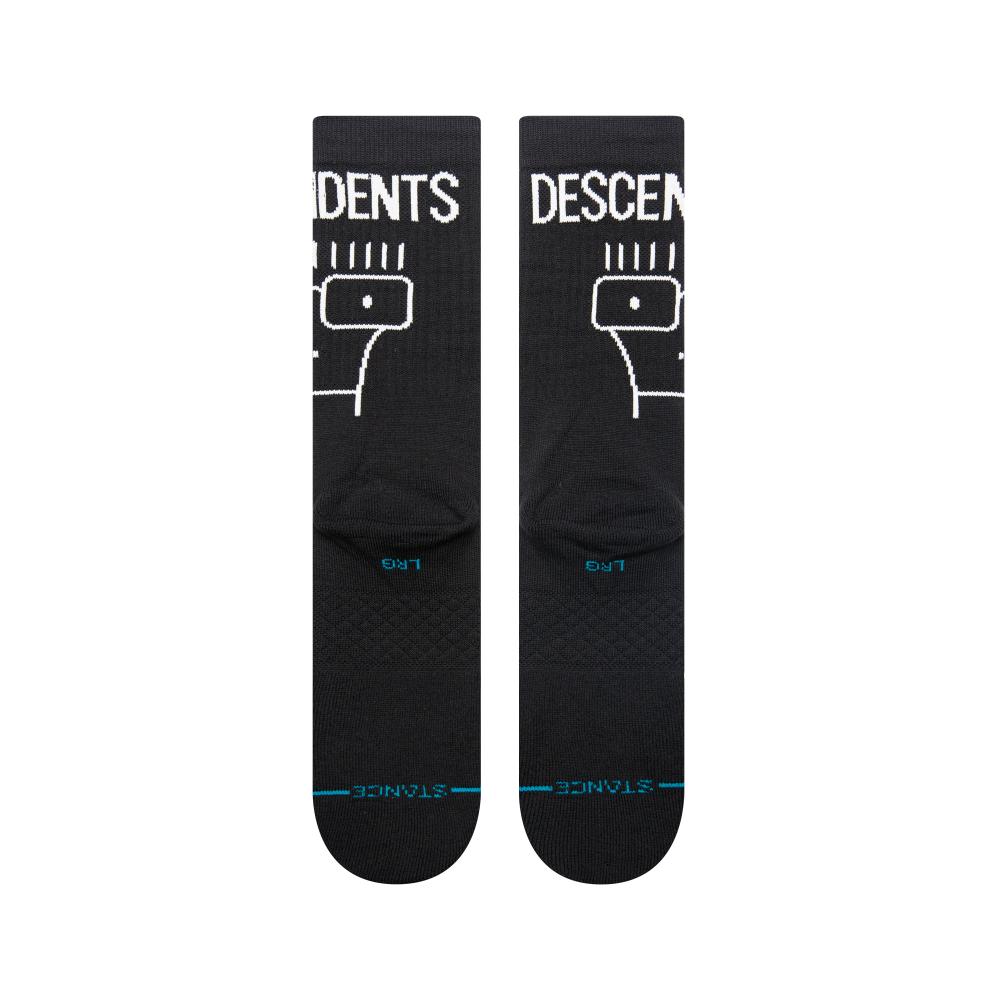 Stance Sock Unisex Descendents crew washed blk