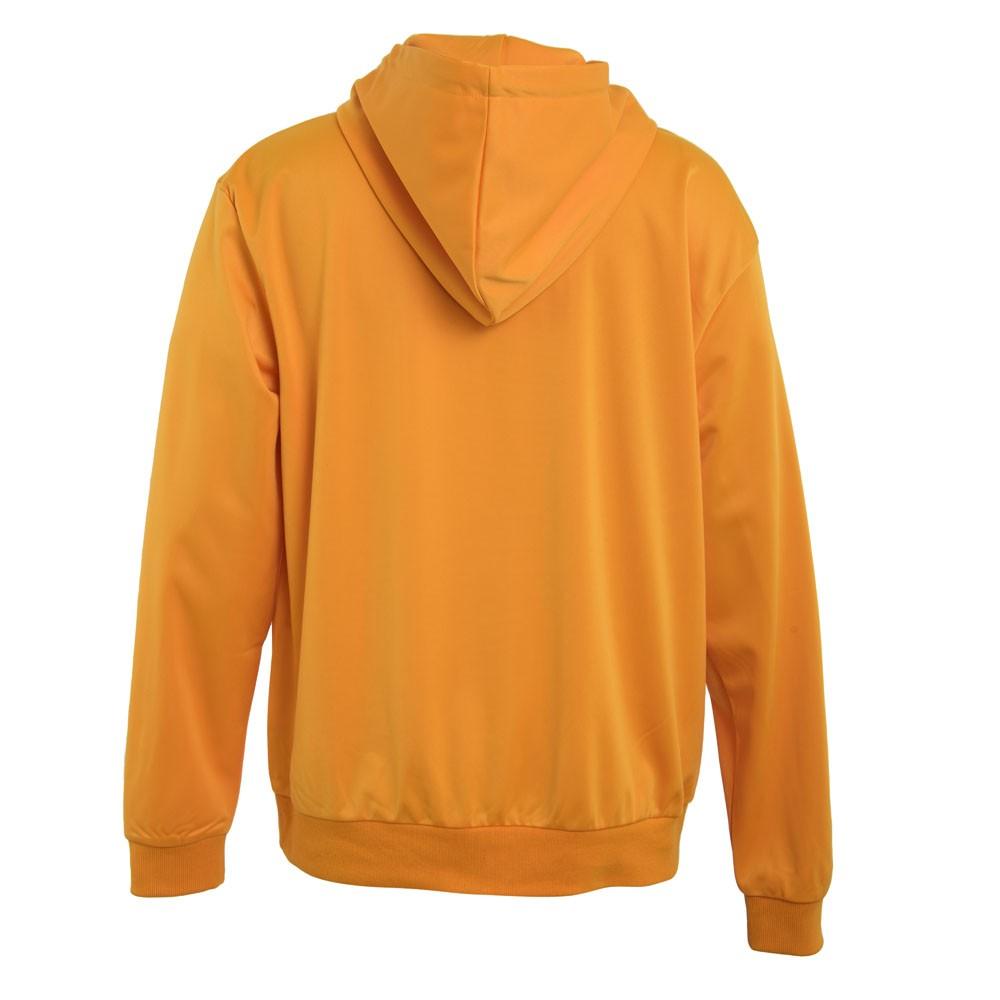 Poleron Men Hoodie Half Zipper Orange White