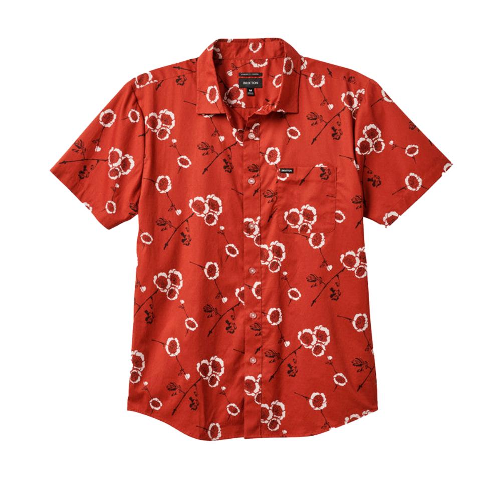 Camisa Manga Corta Men Charter Burgundy Off White Floral