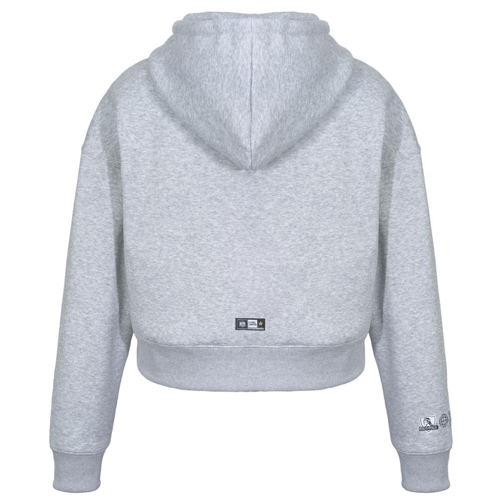 Poleron Colo Colo Urbano Mujer "Escudo" Gris