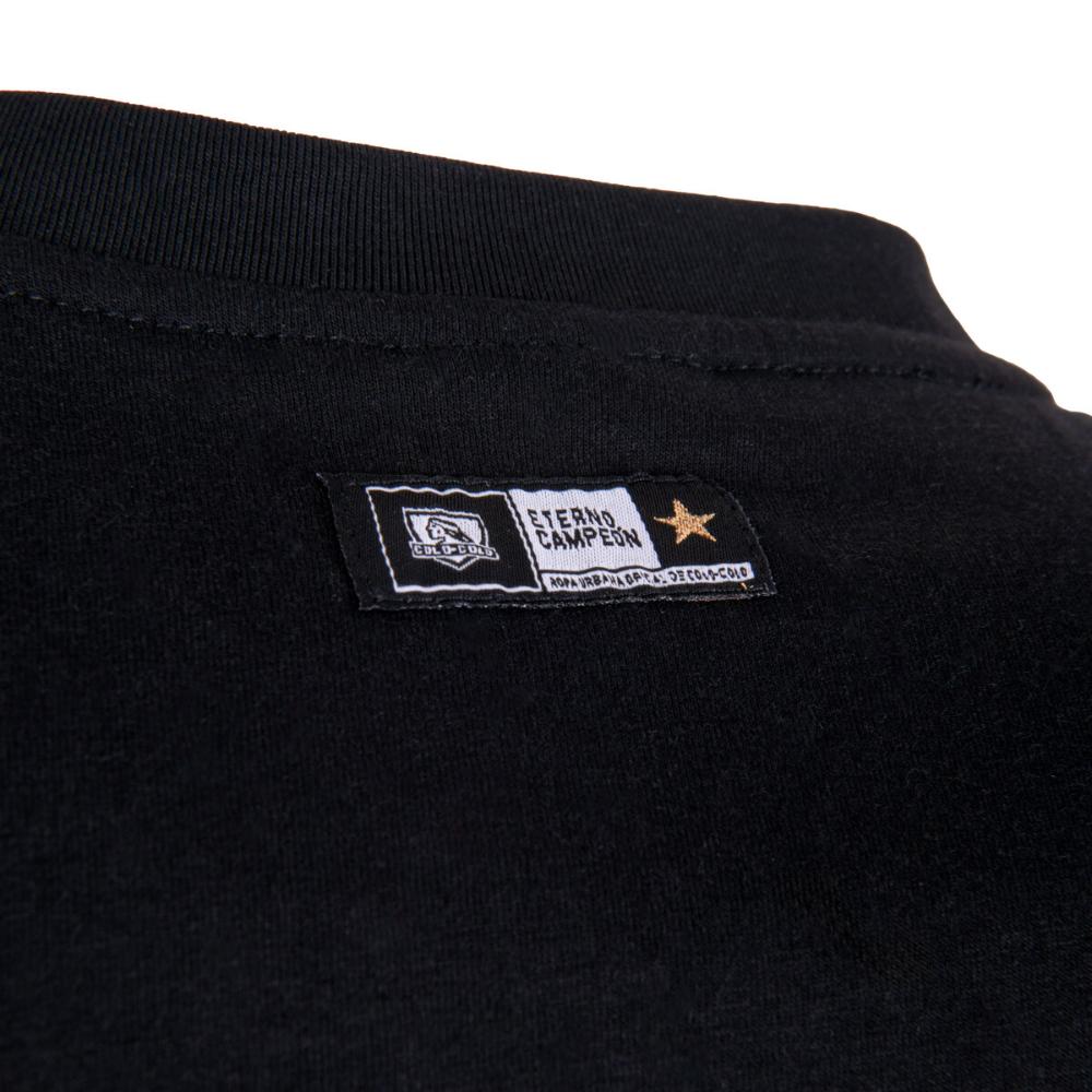 Polera Colo Colo Hombre El Popular Negro
