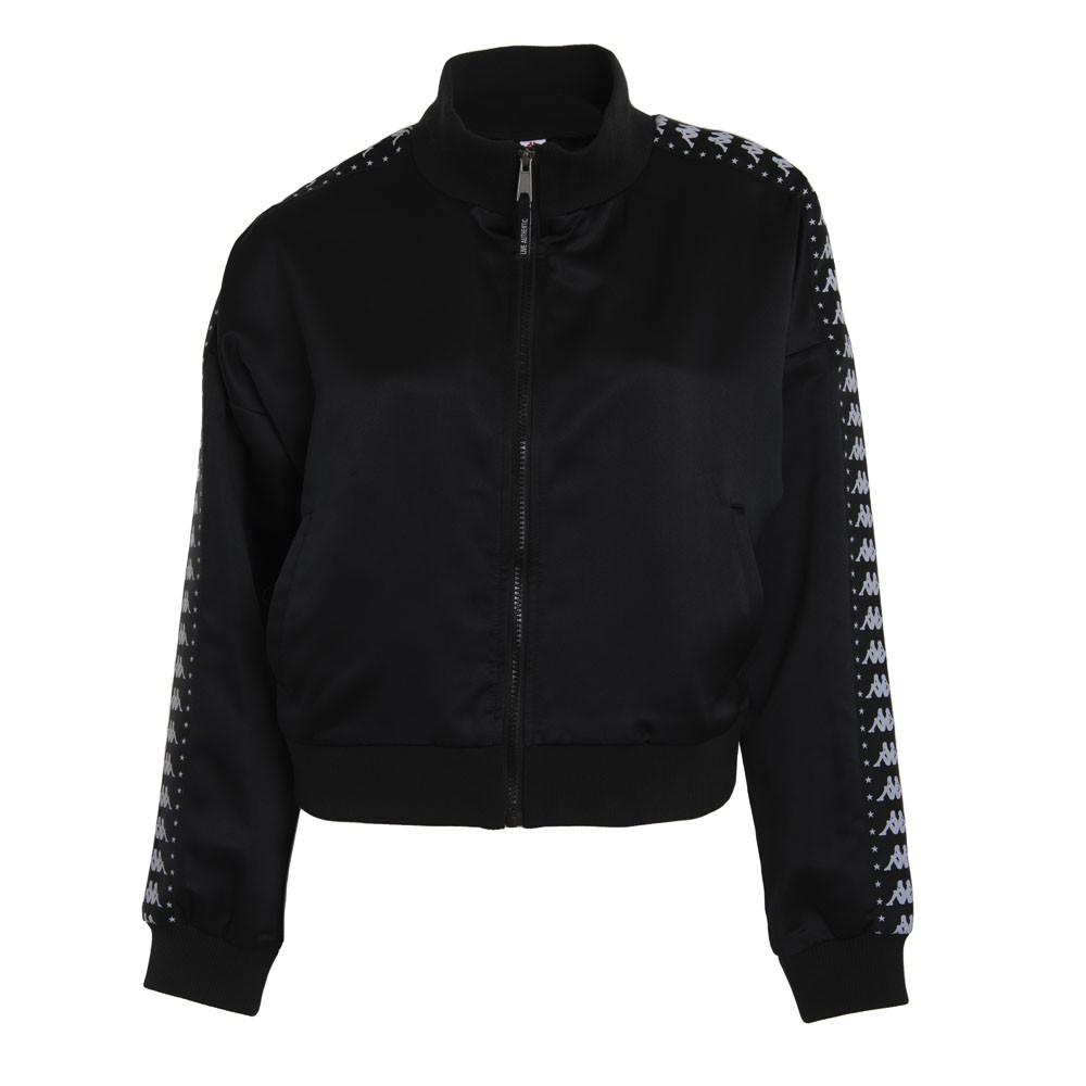 Chaqueta Women Crop Black Omini Silver