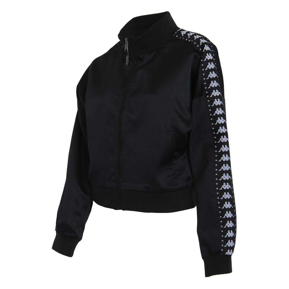 Chaqueta Women Crop Black Omini Silver