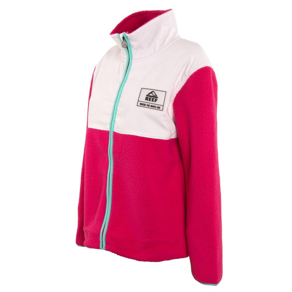 Poleron Women Sherpa Fucshia White