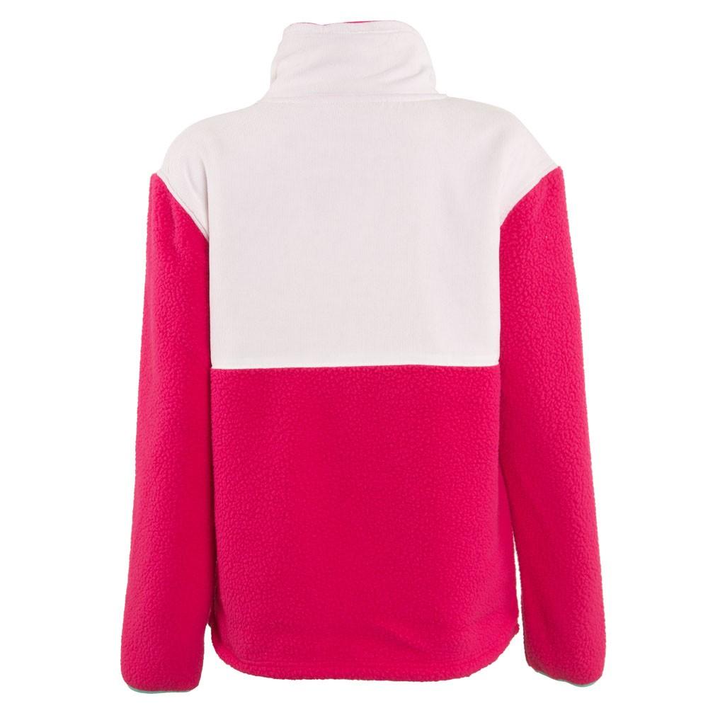 Poleron Women Sherpa Fucshia White