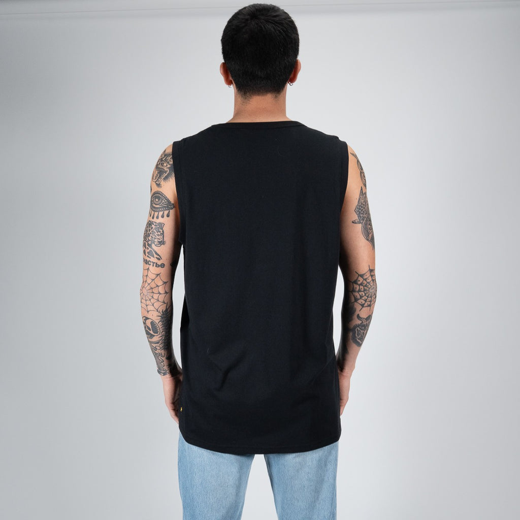 Polera Tank Colo Colo Urbano Eterno Hombre Negro