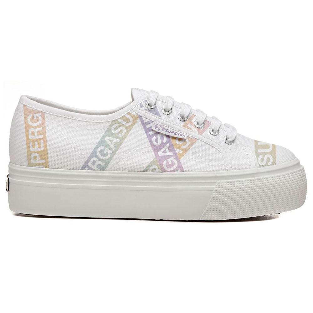 Zapatilla 2790 LETTERING TAPE JELLY White Violet Superga