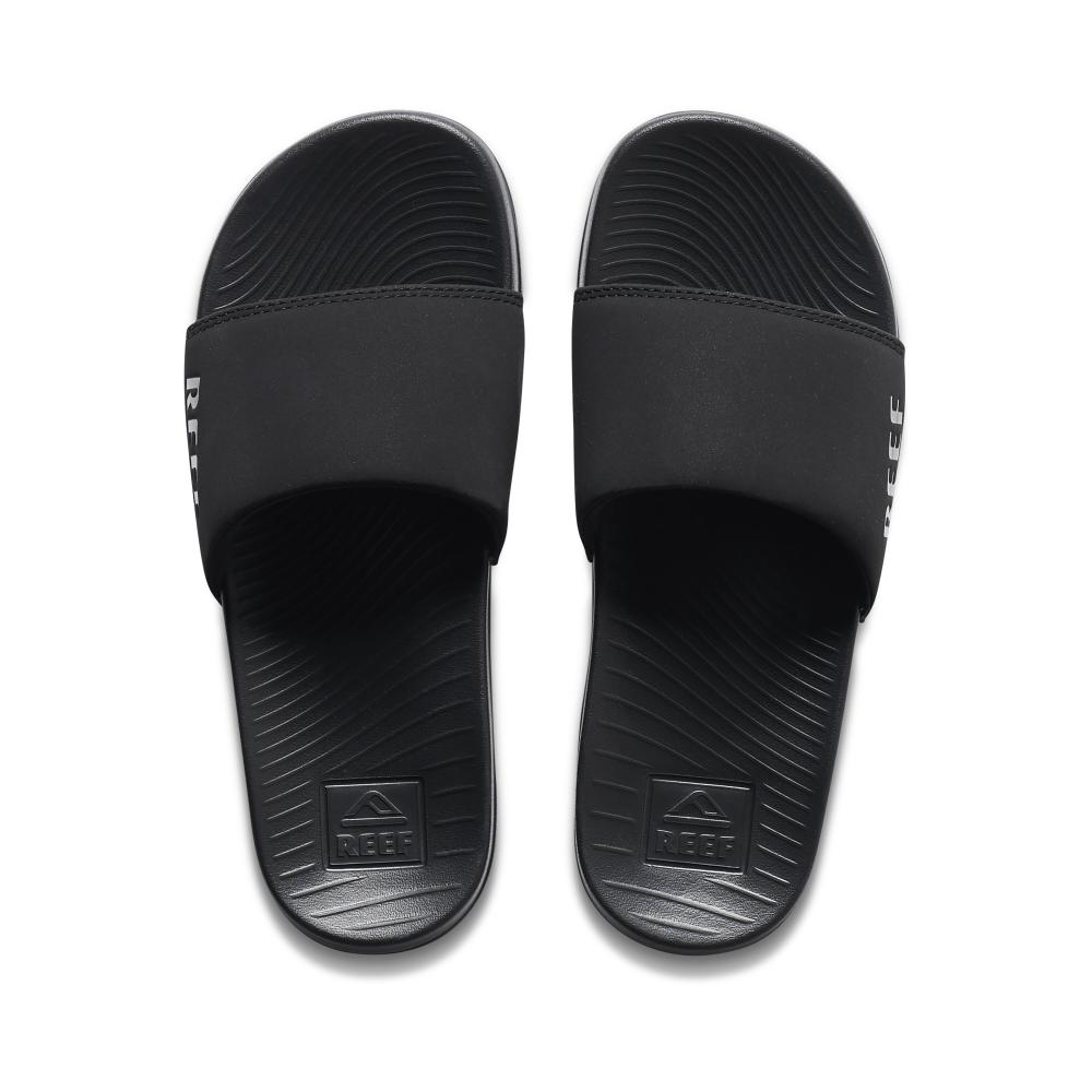 Sandalia Reef  Mujer  One Slide black silver
