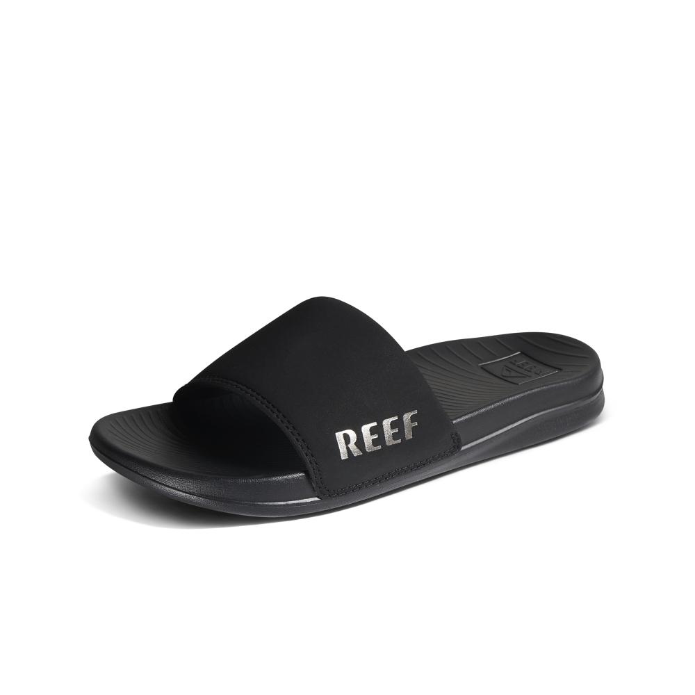 Sandalia Reef  Mujer  One Slide black silver