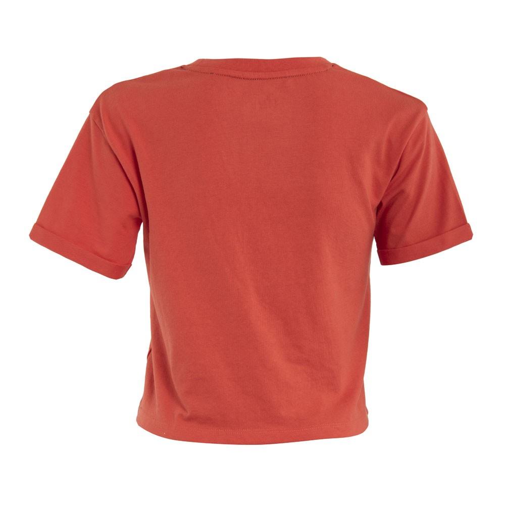 Polera Kids Crop Top Red Wave