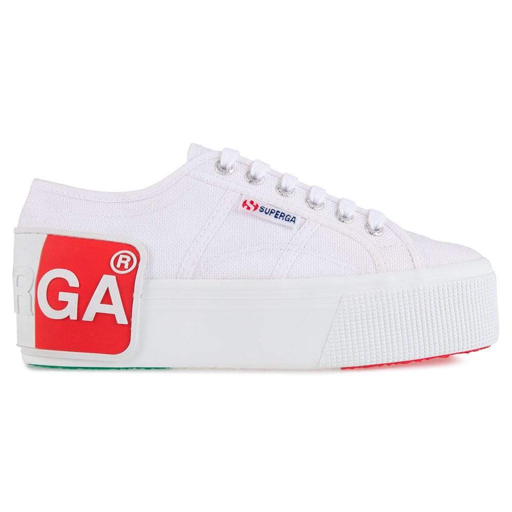 Zapatilla 2790 BIG RUBBER PATCH White Italy Flag Superga