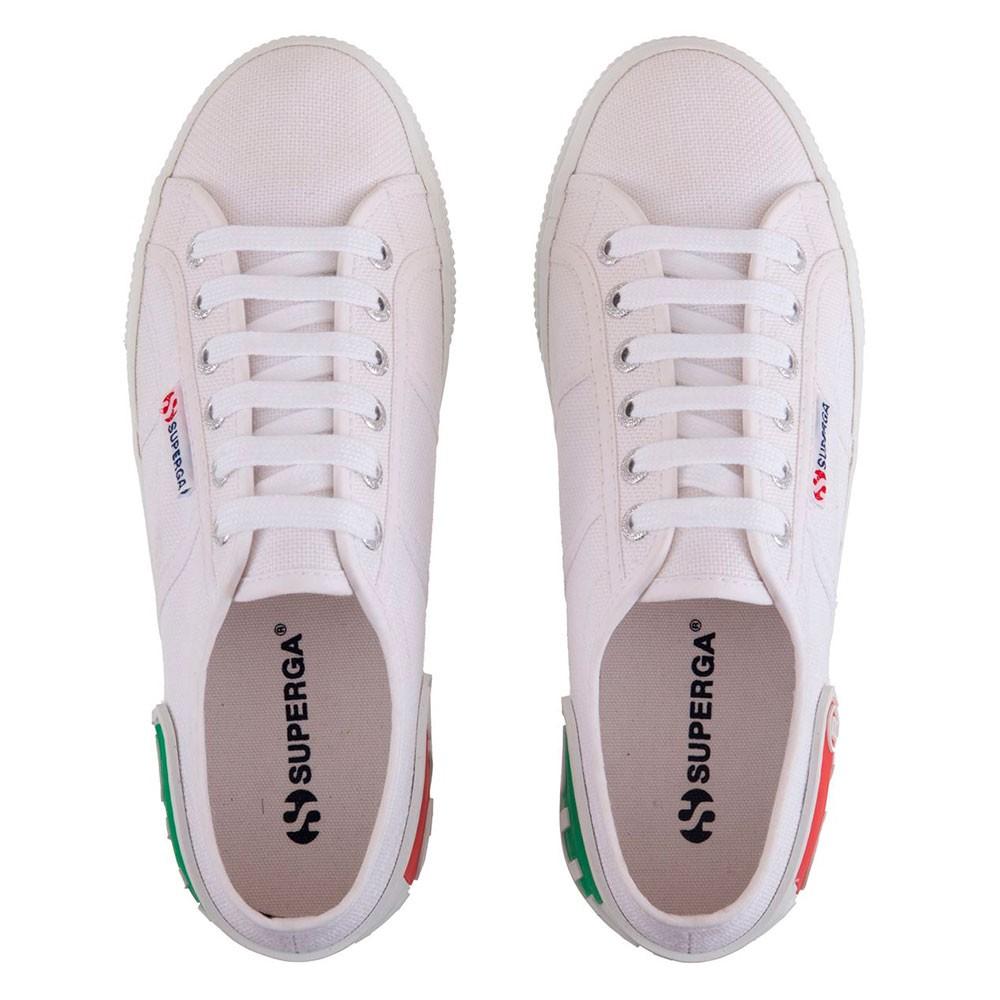 Zapatilla 2790 BIG RUBBER PATCH White Italy Flag Superga