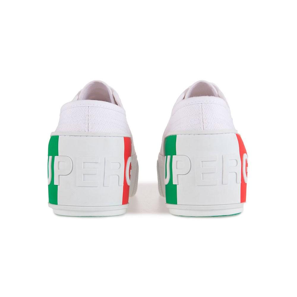 Zapatilla 2790 BIG RUBBER PATCH White Italy Flag Superga