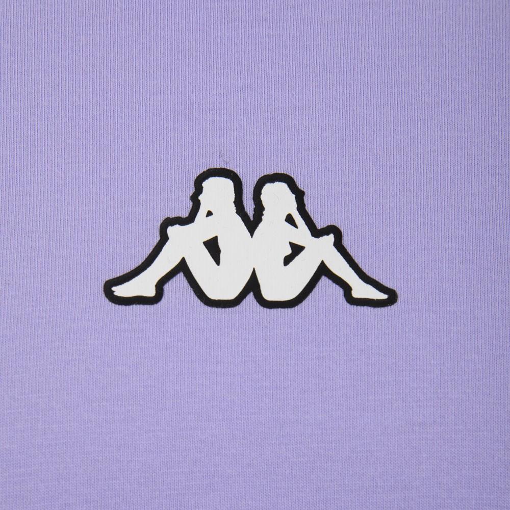 Polera Men Purple Banda Back Cross White