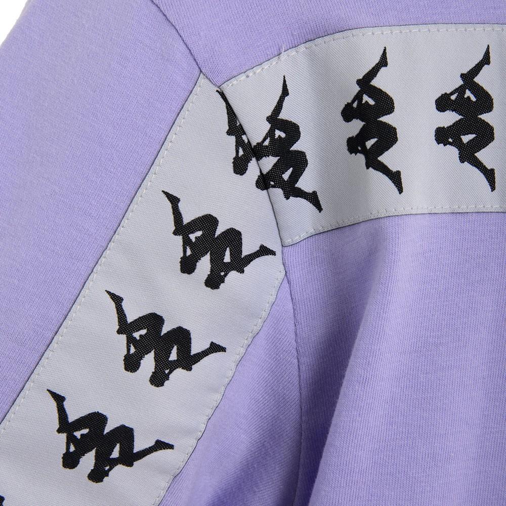 Polera Men Purple Banda Back Cross White