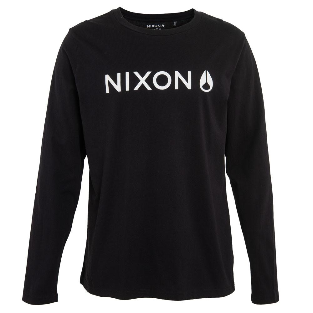 Polera Men Long Sleeve Black Logo White