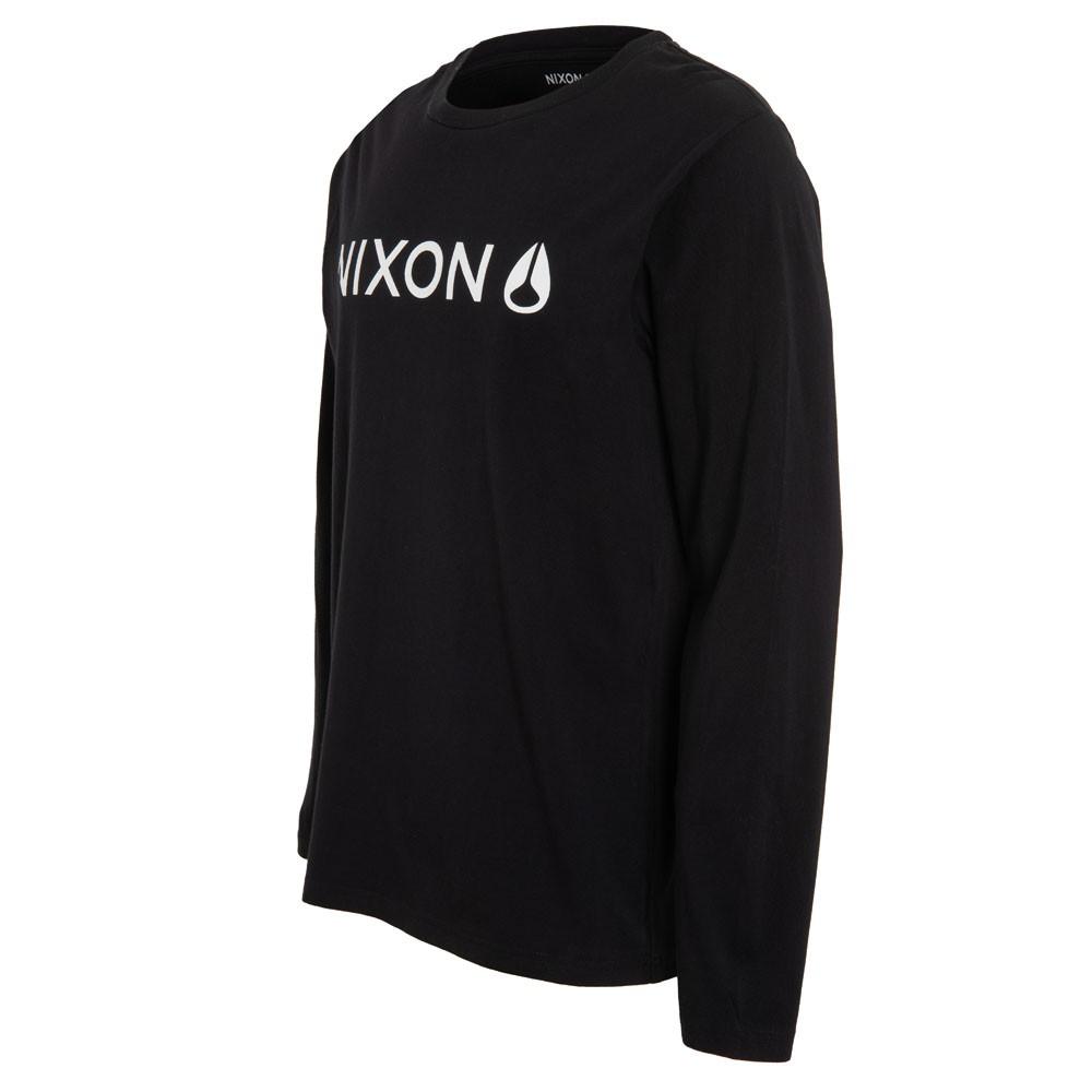 Polera Men Long Sleeve Black Logo White