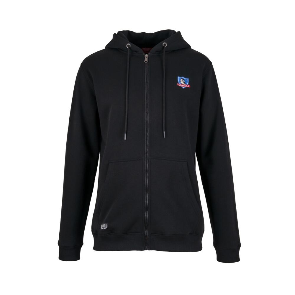 Poleron Colo Colo Urbano Hombre "Escudo" Negro