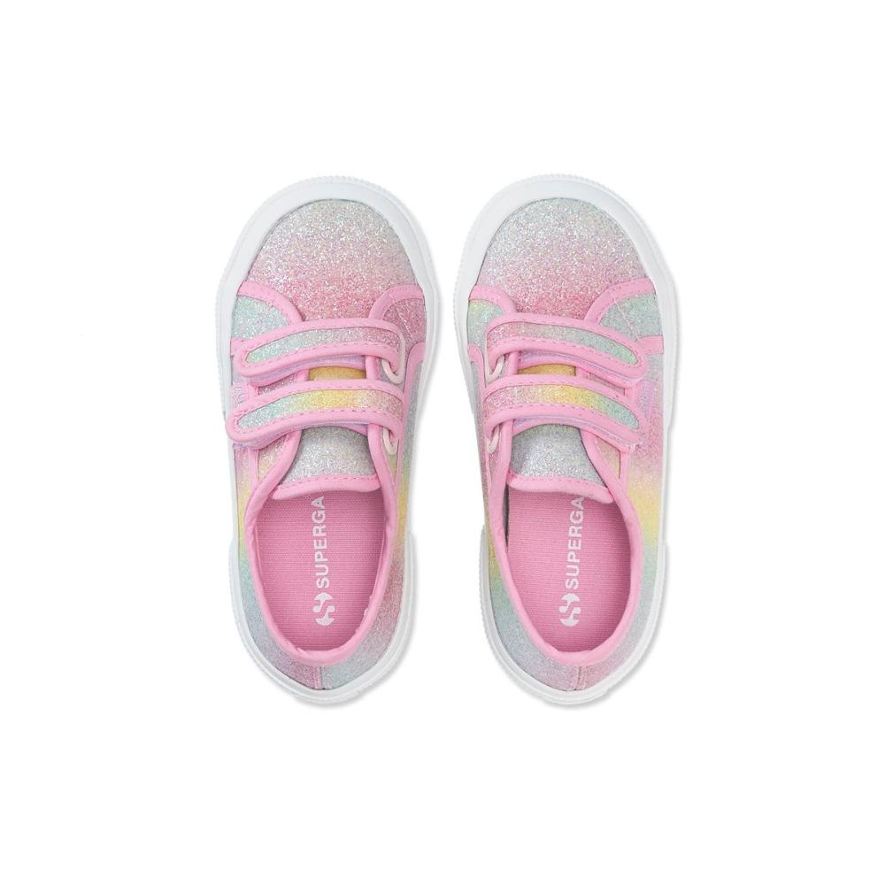 Zapatilla Kids 275 Iridescent Microglitter Pink Pastel Multi