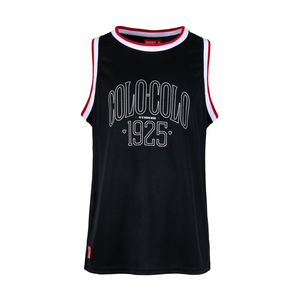 Polera Colo Colo Hombre Sin Manga Negro