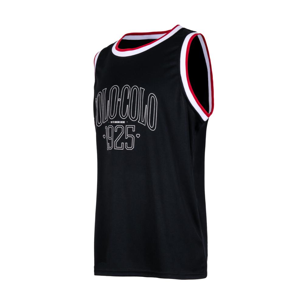 Polera Colo Colo Hombre Sin Manga Negro