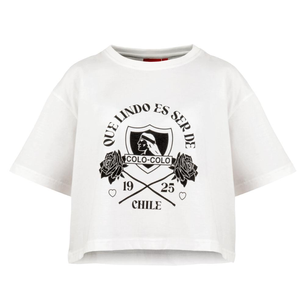 Polera Colo Colo Mujer Que lindo ser del Colo Colo Blanco