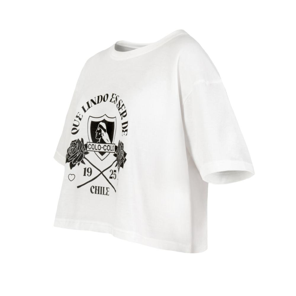 Polera Colo Colo Mujer Que lindo ser del Colo Colo Blanco