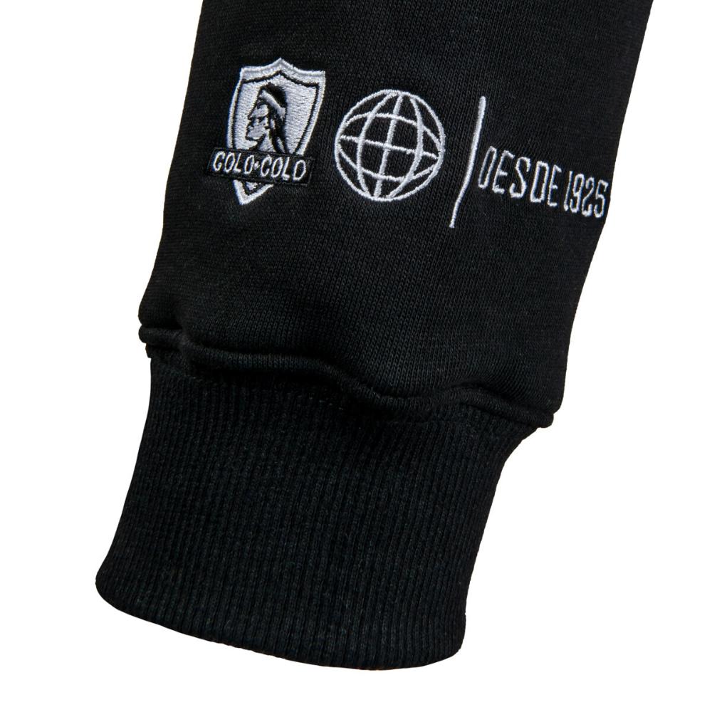 Poleron Colo Colo Urbano Mujer "Escudo" Negro