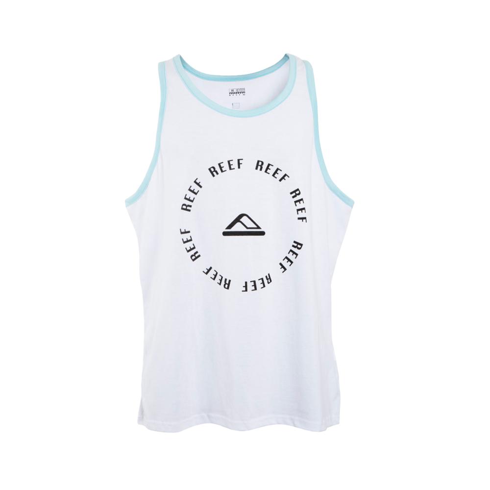 Polera Tank White Blue