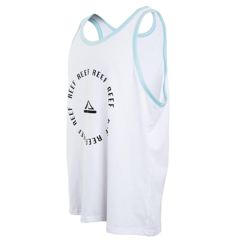 Polera Tank White Blue
