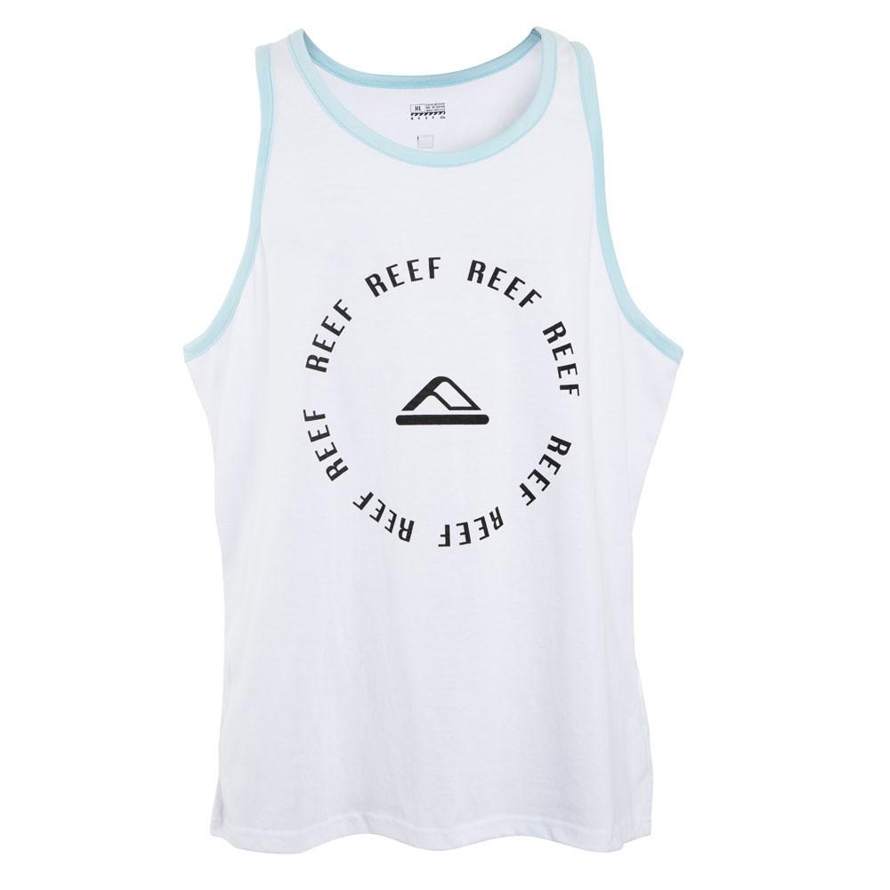 Polera Tank White Blue