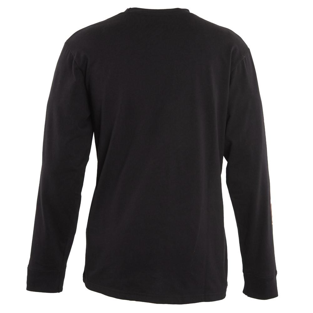 Polera Men Manga Larga Black Flames