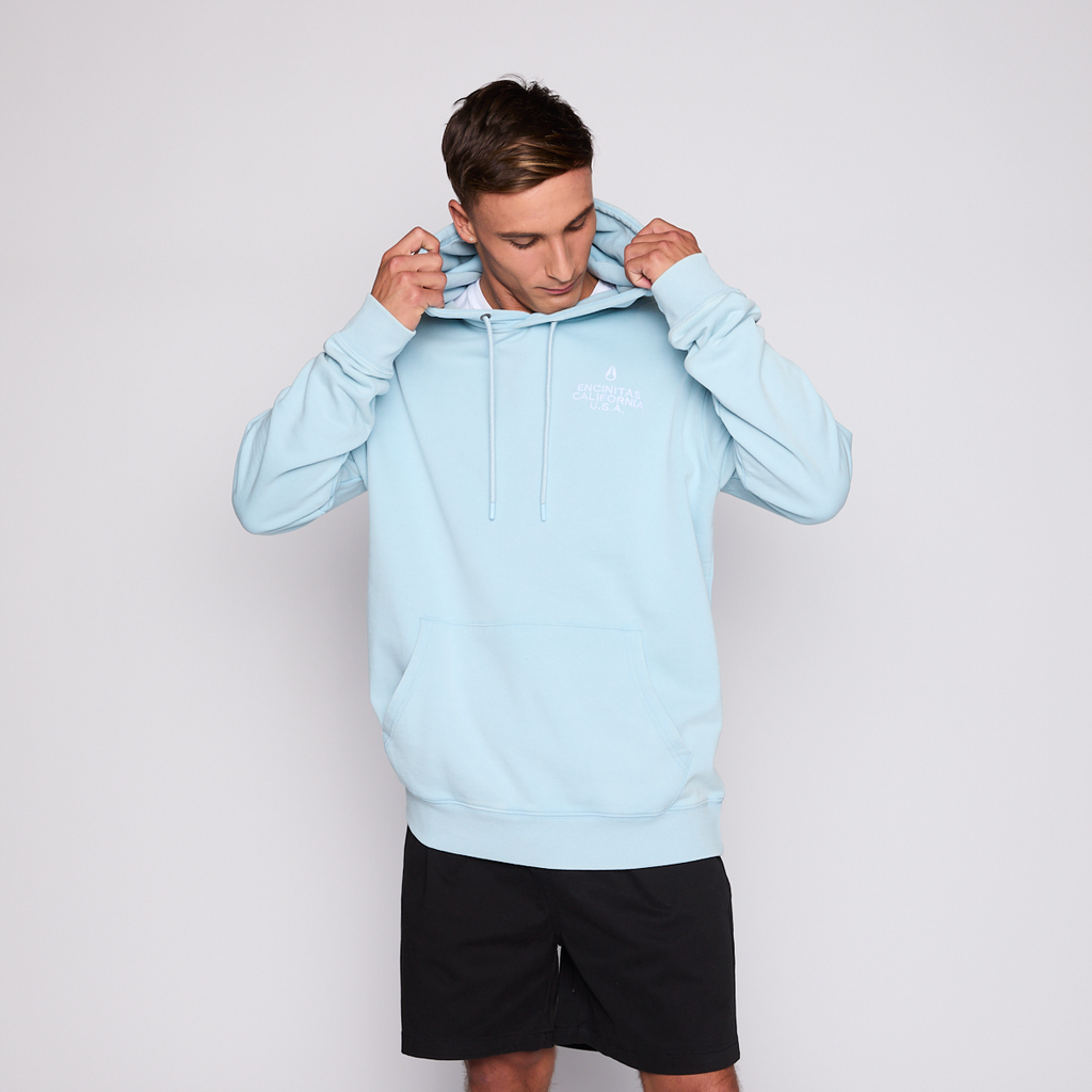 Polerón Nixon Men Hoodie Encinitas Light Blue
